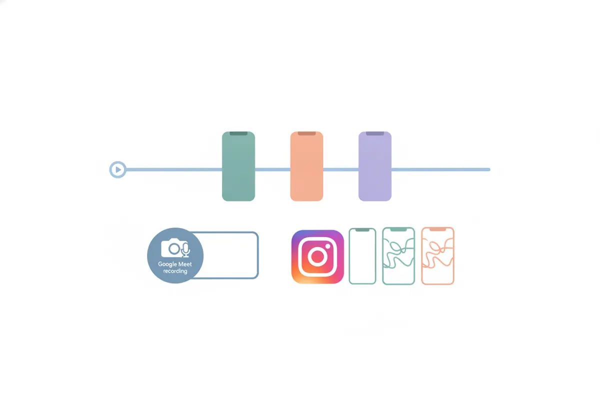 Google Meet recording to Instagram Reels Clips: Step-by-Step