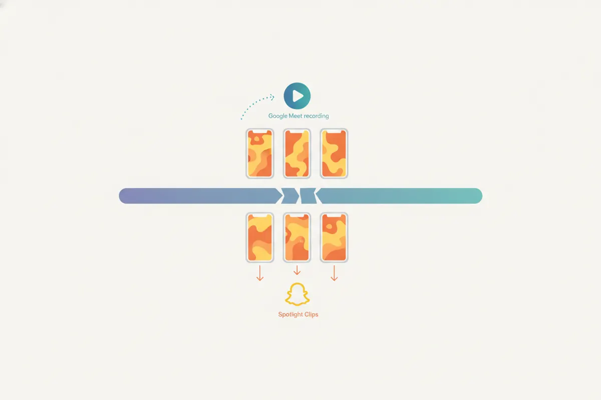 Google Meet recording to Snapchat Spotlight Clips: How to
