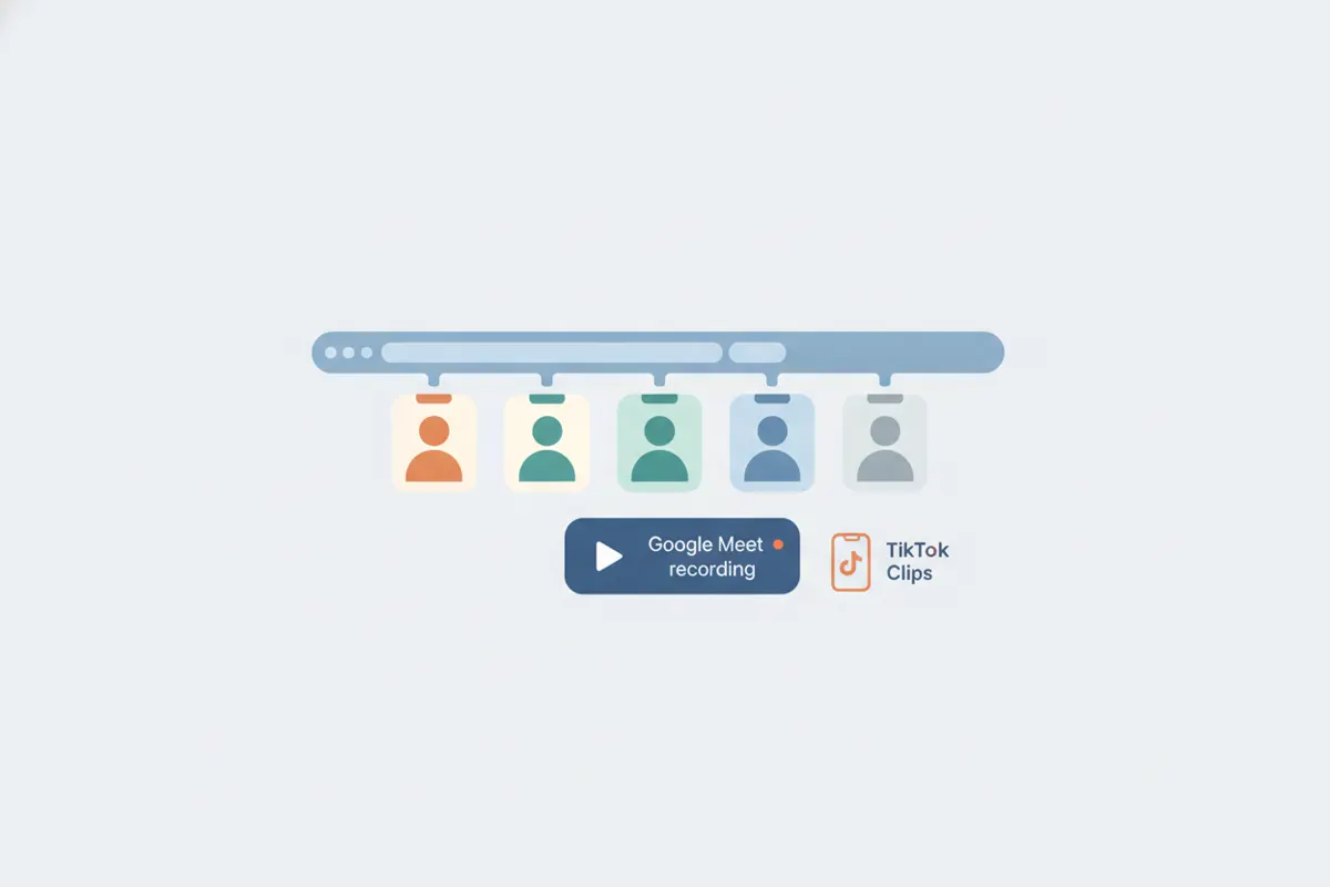 Google Meet Recording to TikTok Clips - How to Convert